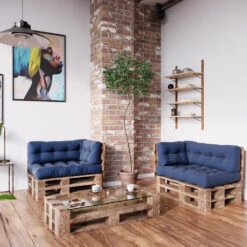 Palettenkissen "Classic" Seitenkissen Blau Vicco -Vicco gm130 04 ol