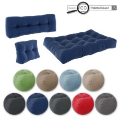 Palettenkissen "Classic" Seitenkissen Blau Vicco -Vicco gm130 07 ol