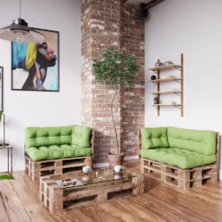 Palettenkissen "Flocken" Grün 60 X 20 Cm Vicco -Vicco gm133 04 ol