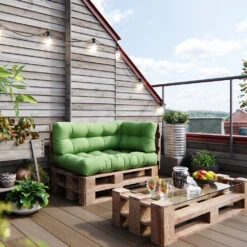 Palettenkissen "Flocken" Grün 60 X 20 Cm Vicco -Vicco gm133 05 ol