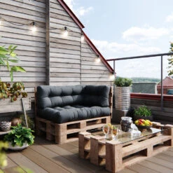 Palettenkissen Rückenkissen "Flocken" Anthrazit 120 X 40 Cm Vicco 13 Palettenkissen Rückenkissen "Flocken" Anthrazit 120 X 40 Cm Vicco -Vicco gm134 05 ol