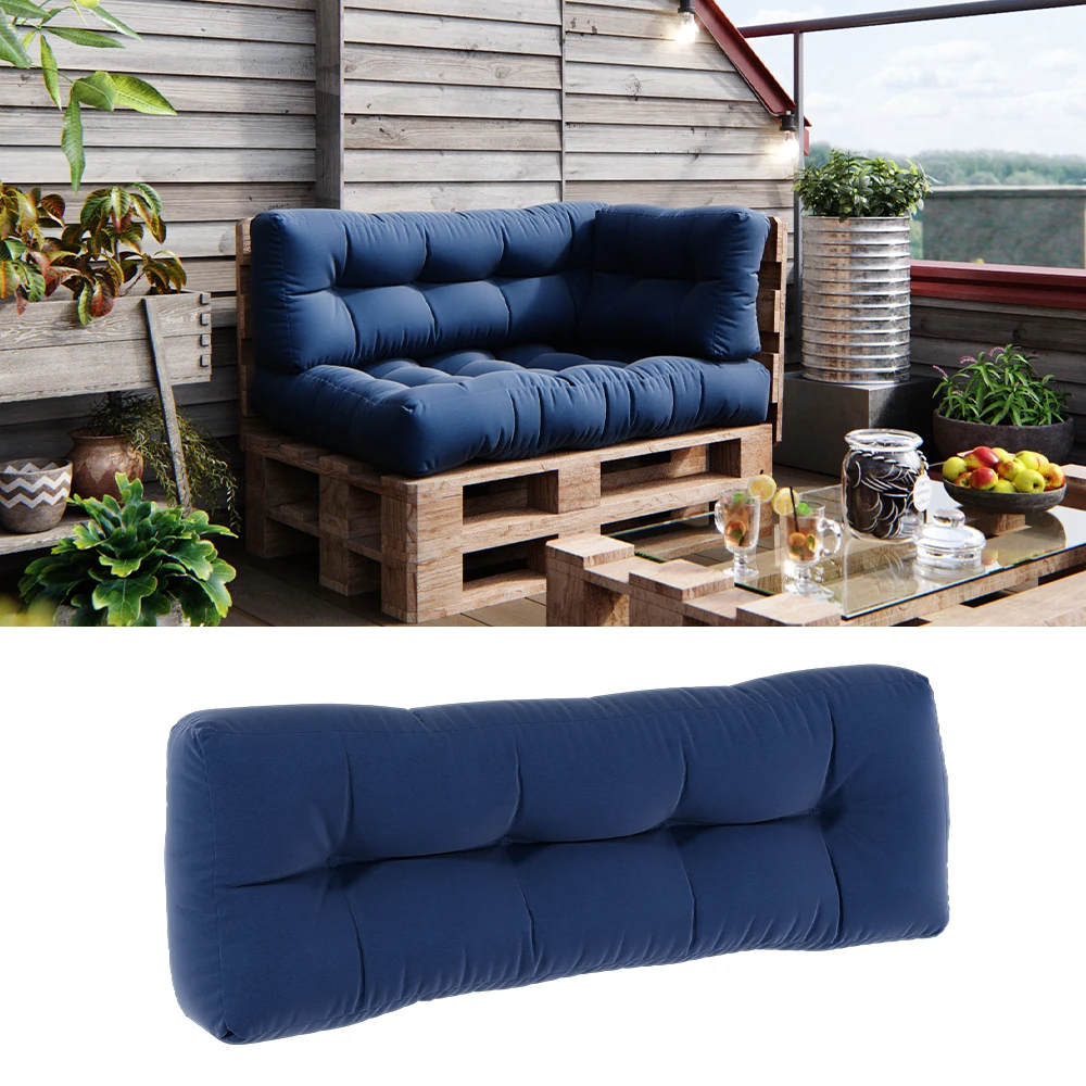 Palettenkissen Rückenkissen "Flocken" Blau 120 X 40 Cm Vicco 4 Palettenkissen Rückenkissen "Flocken" Blau 120 X 40 Cm Vicco – Bild 2