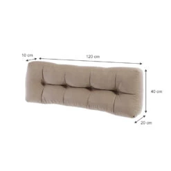 Palettenkissen Rückenkissen "Flocken" Sand 120 X 40 Cm Vicco -Vicco gm137 03 ol