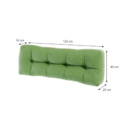 Palettenkissen Rückenkissen "Flocken" Grün 120 X 40 Cm Vicco -Vicco gm138 03 ol