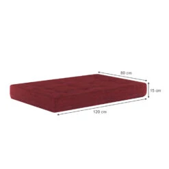 Palettenkissen Rot 120 X 80 Cm Vicco -Vicco gm162 03 ol