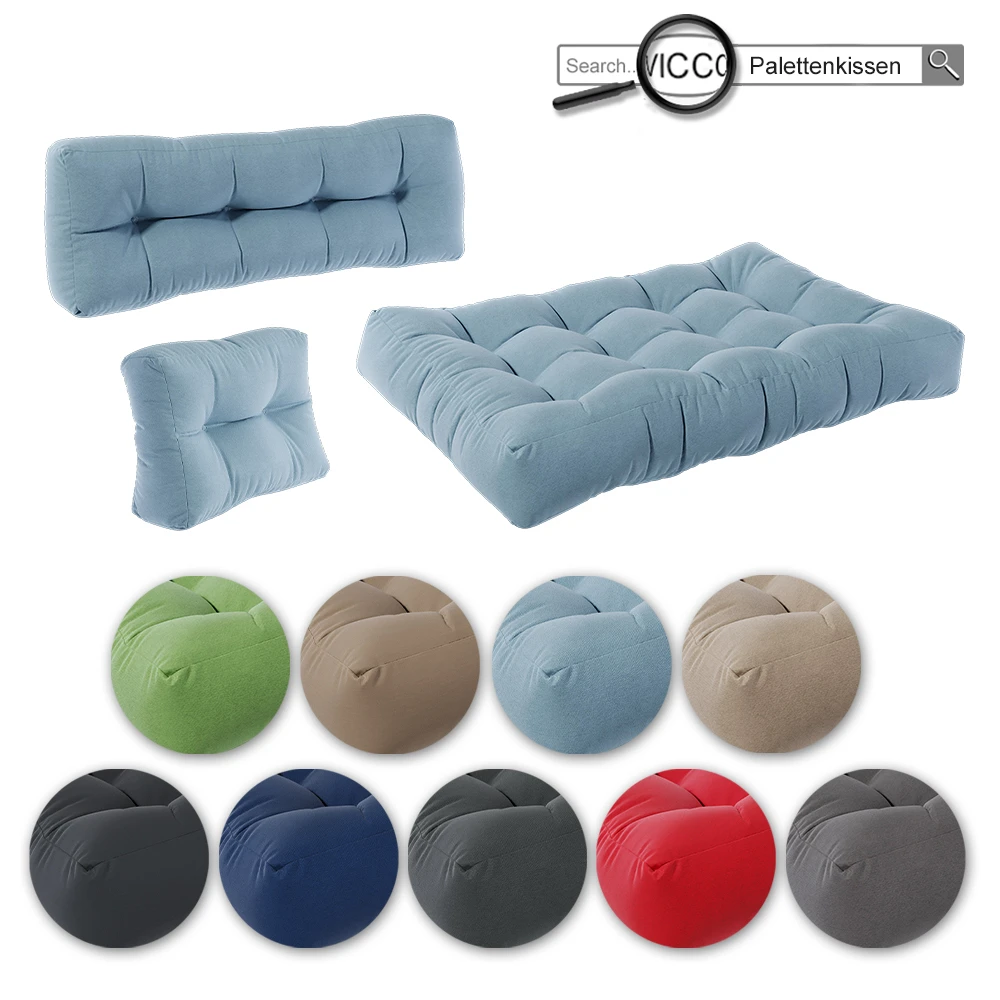 Palettenkissen „Classic“ Rückenkissen Eisblau Vicco 9 Palettenkissen „Classic“ Rückenkissen Eisblau Vicco – Bild 7