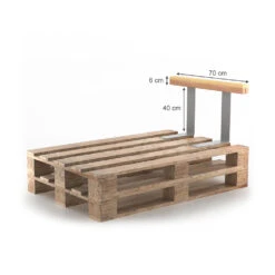 Rückenlehne Palettenkissen Naturholz 70 Cm Vicco -Vicco gm79 03 ol