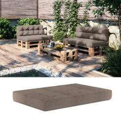 Palettenkissen "Premium" Sitzkissen Taupe Vicco
