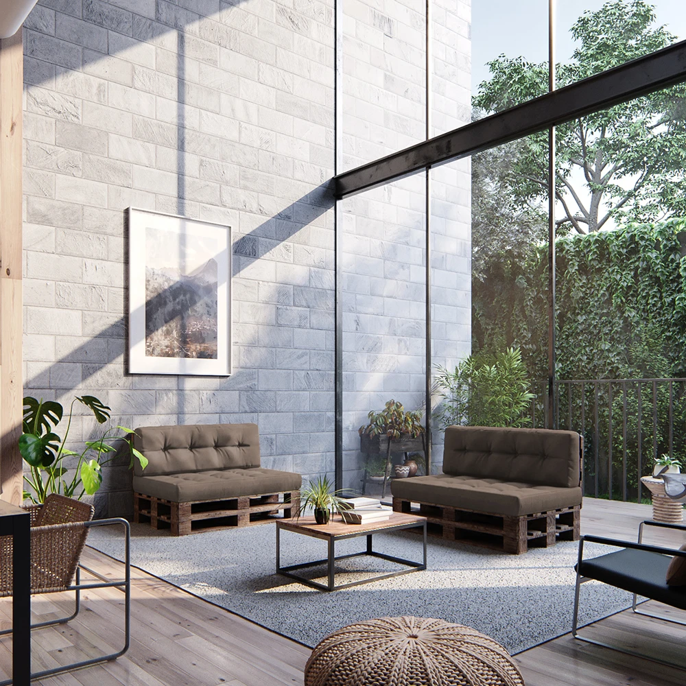 Palettenkissen "Premium" Sitzkissen Taupe Vicco 6 Palettenkissen "Premium" Sitzkissen Taupe Vicco – Bild 4