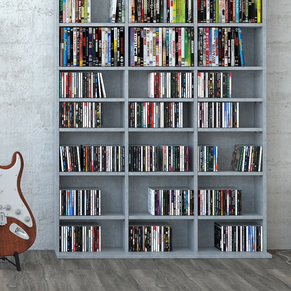 CD Regal "Jukebox" Beton 102 X 178 Cm Vicco 7 CD Regal "Jukebox" Beton 102 X 178 Cm Vicco – Bild 5