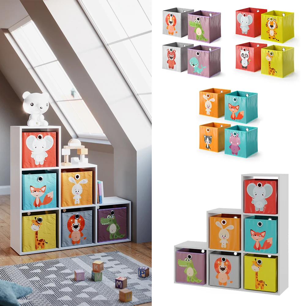 Treppenregal Weiß 105 X 107.5 Cm Mit Faltboxen Opt.1 Vicco 4 Treppenregal Weiß 105 X 107.5 Cm Mit Faltboxen Opt.1 Vicco – Bild 2