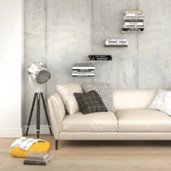 Wandregal "Ghost" Silber 12.5 X 9 Cm 4er Set Vicco -Vicco m1216 04 ol