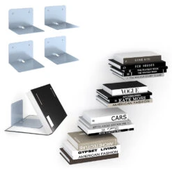 Wandregal "Ghost" Silber 12.5 X 9 Cm 4er Set Vicco -Vicco m1216 08 ol