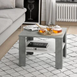 Couchtisch "Homer" Beton/Weiß 60 X 42 Cm Vicco -Vicco m1244 05 ol
