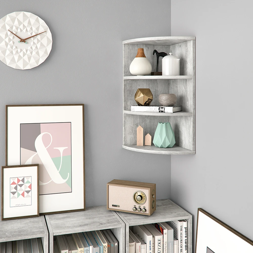 Eckregal "Ecki" Beton 30 X 60 Cm Vicco 6 Eckregal "Ecki" Beton 30 X 60 Cm Vicco – Bild 4