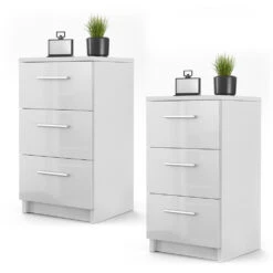 Nachttisch Weiß Hochglanz 38 X 66 Cm 2er Set Vicco 15 Nachttisch Weiß Hochglanz 38 X 66 Cm 2er Set Vicco -Vicco m1373 2er 07 ol
