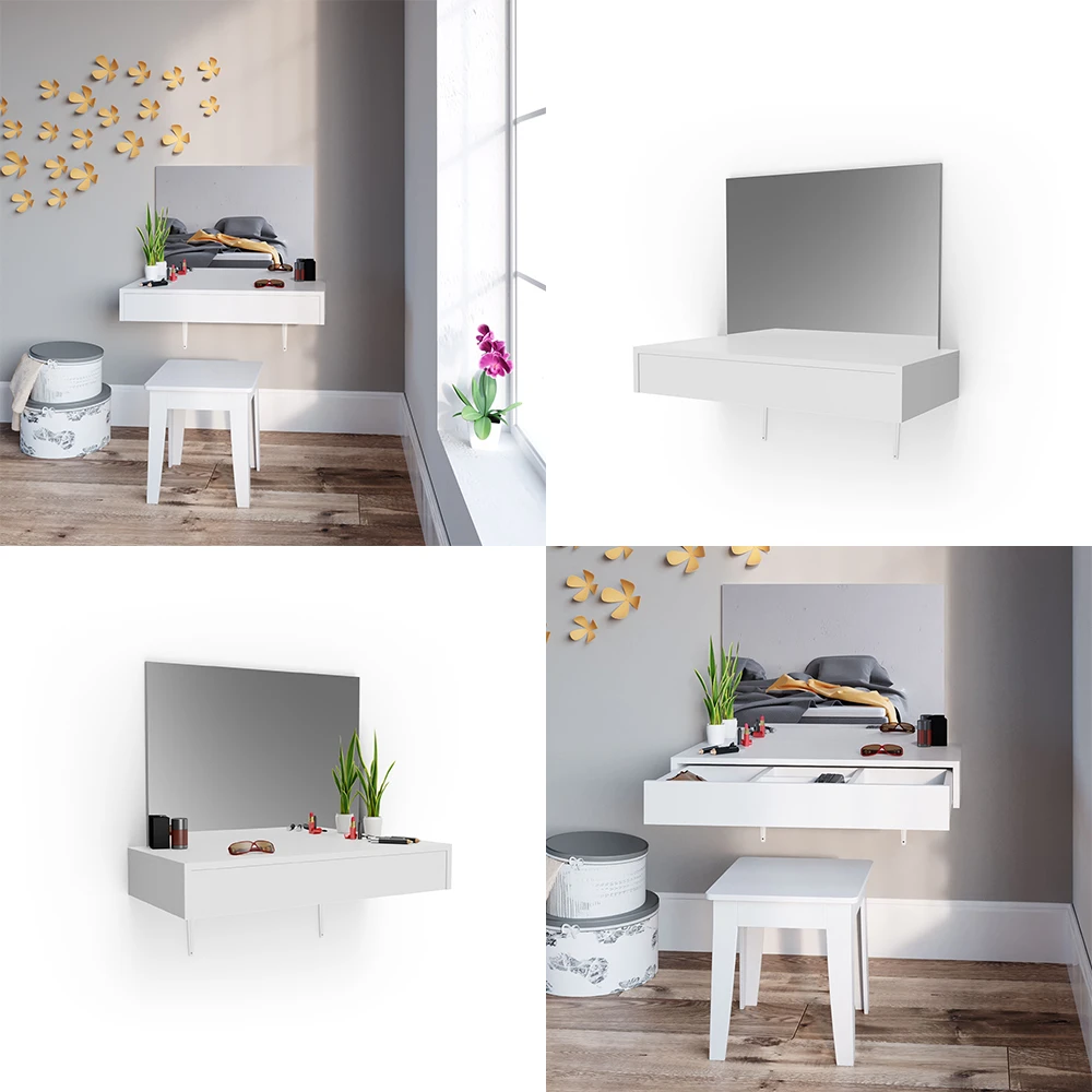 Schminktisch "Alessia" Weiß 90 Cm Vicco 10 Schminktisch "Alessia" Weiß 90 Cm Vicco – Bild 8
