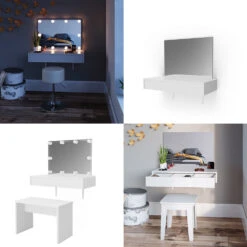 Schminktisch "Alessia" Weiß 90 Cm Vicco 19 Schminktisch "Alessia" Weiß 90 Cm Vicco -Vicco m1417 09 ol