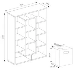 Raumteiler Weiß 103.9 X 143 Cm Mit 2 Faltboxen Vicco 12 Raumteiler Weiß 103.9 X 143 Cm Mit 2 Faltboxen Vicco -Vicco m1430 fb 03 ol