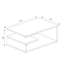 Couchtisch "Guillermo" Weiß 91 X 41 Cm Vicco -Vicco m1490 03 ol