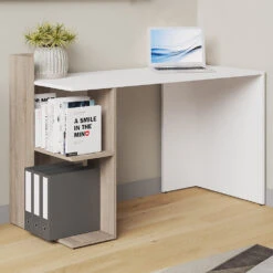 Schreibtisch "Theo" Weiß/Sonoma Vicco -Vicco m1507 05 ol