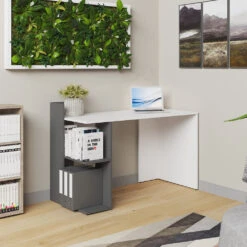 Schreibtisch "Theo" Weiß/Anthrazit Vicco -Vicco m1508 04 ol