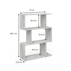 Raumteiler "Levio" Beton 70 X 100 Cm Vicco -Vicco m1572 03 ol