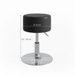 Hocker "Design" Schwarz 33 X 67 Cm Für Schminktisch Vicco -Vicco m1632 03 ol