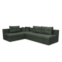 Sofa L Form "Milton" Grau 300 X 200 Cm Linke Ecke Vitalispa