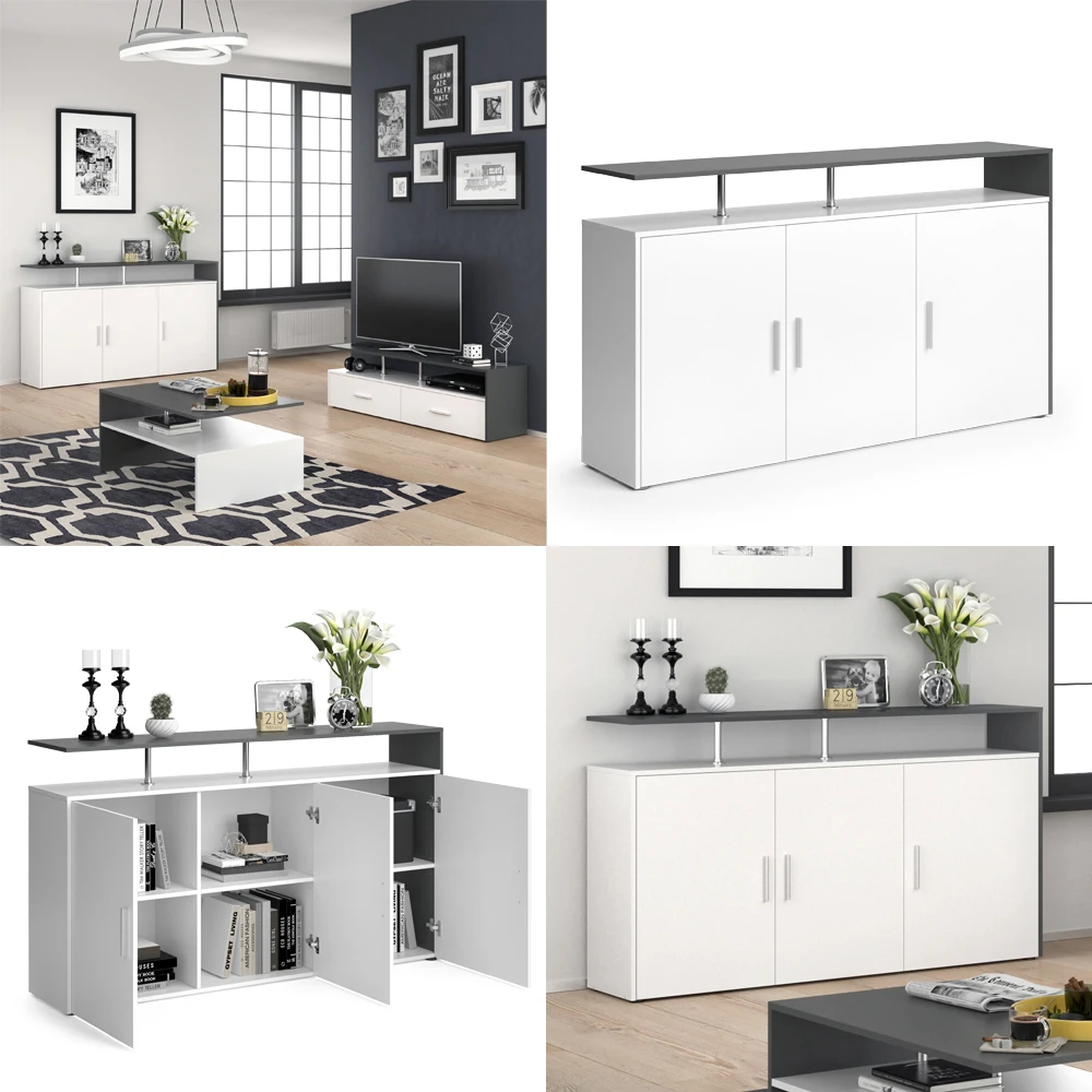 Sideboard "Amato" Weiß/Anthrazit 160 X 91.6 Cm Vicco 10 Sideboard "Amato" Weiß/Anthrazit 160 X 91.6 Cm Vicco – Bild 8