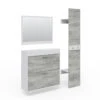 Garderobe "SanRemo" Beton/Weiß X Cm 3 Teile Vicco -Vicco m1786 01 ol