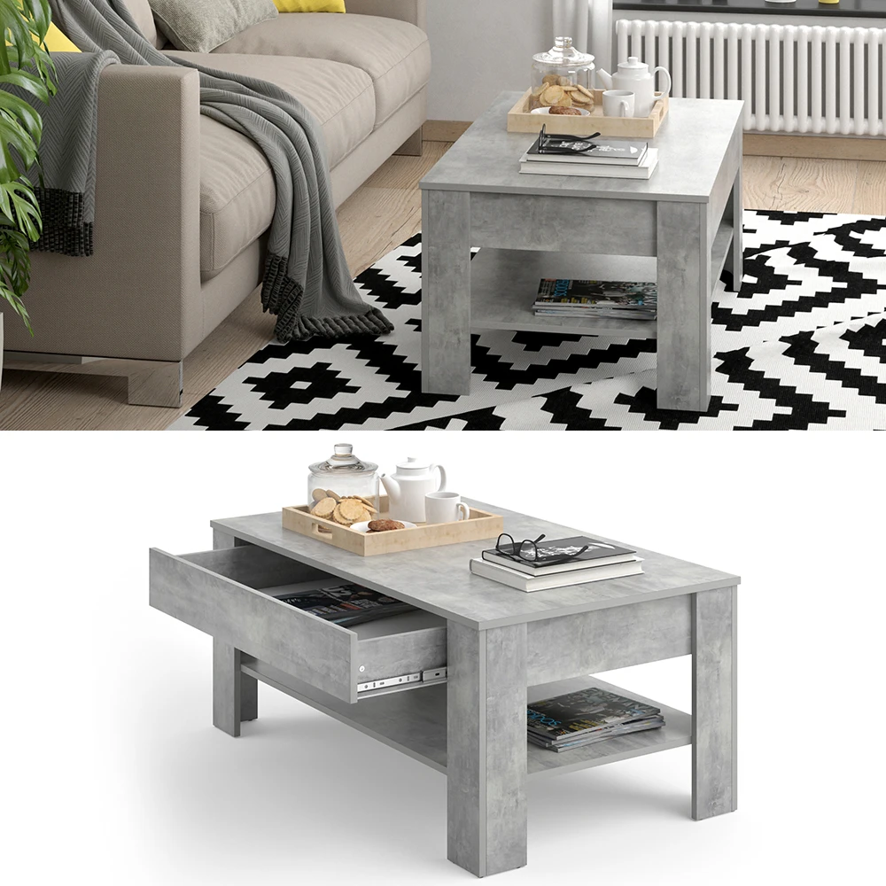 Couchtisch "Milan" Beton 110 X 48 Cm Vicco 4 Couchtisch "Milan" Beton 110 X 48 Cm Vicco – Bild 2