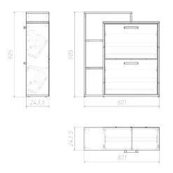 Schuhkipper "Orlando" Weiß 80 X 90 Cm Vicco 11 Schuhkipper "Orlando" Weiß 80 X 90 Cm Vicco -Vicco m1811 03 ol
