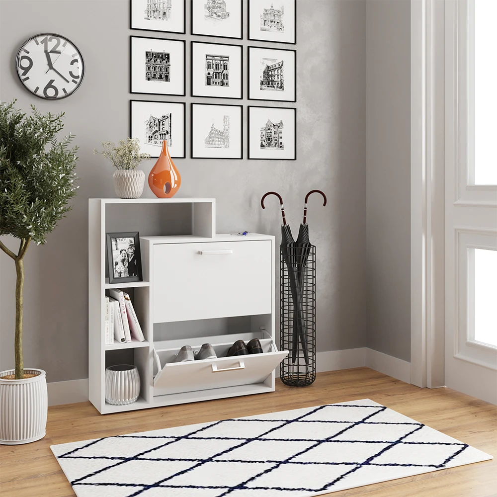 Schuhkipper "Orlando" Weiß 80 X 90 Cm Vicco 6 Schuhkipper "Orlando" Weiß 80 X 90 Cm Vicco – Bild 4