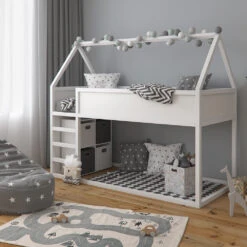 Etagenbett "Pinocchio" Weiß 90x200 Cm Mit Matratze Vitalispa -Vicco m1817 m 04 ol