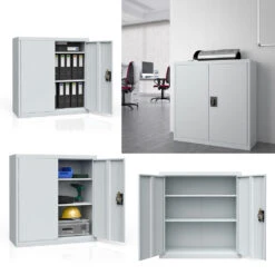 Metallschrank Grau 85 X 90 Cm Vicco -Vicco m181 02 ol