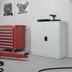 Metallschrank Grau 85 X 90 Cm Vicco -Vicco m181 04 ol