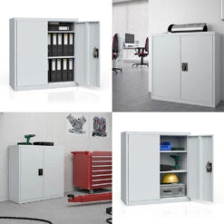 Metallschrank Grau 85 X 90 Cm Vicco -Vicco m181 08 ol