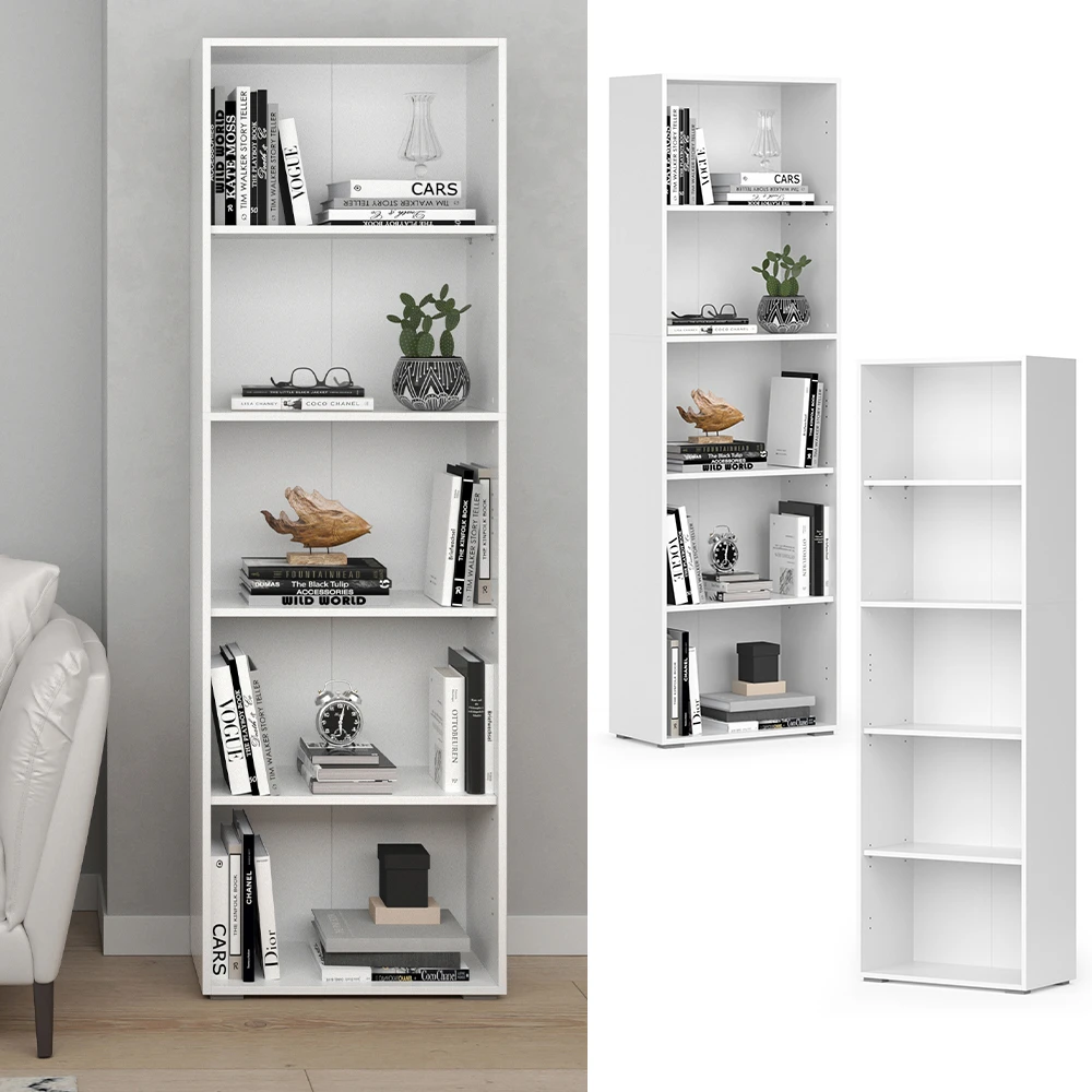 Bücherregal "Easy" Weiß 60 X 190 Cm XXL Vicco 4 Bücherregal "Easy" Weiß 60 X 190 Cm XXL Vicco – Bild 2