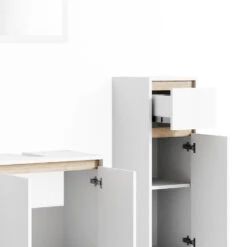 Badmöbel Set "Emma" Weiß/Sonoma 3 Teile, Mit Midischrank Vicco 15 Badmöbel Set "Emma" Weiß/Sonoma 3 Teile, Mit Midischrank Vicco -Vicco m1858 06 ol