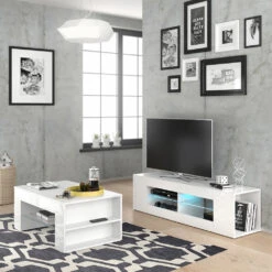 Couchtisch "Stelios" Weiß Hochglanz 100 X 42 Cm Vicco 17 Couchtisch "Stelios" Weiß Hochglanz 100 X 42 Cm Vicco -Vicco m1928 08 ol