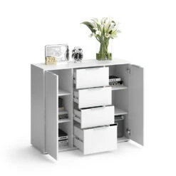 Sideboard "Leon" Weiß 100 X 84 Cm Vicco -Vicco m1943 07 ol