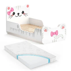 Kinderbett "Izzy" Weiß 80x160 Cm Mit Matratze Vitalispa