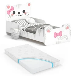 Kinderbett "Izzy" Weiß 80x160 Cm Mit Matratze Vitalispa 15 Kinderbett "Izzy" Weiß 80x160 Cm Mit Matratze Vitalispa -Vicco m1964 m 07 ol