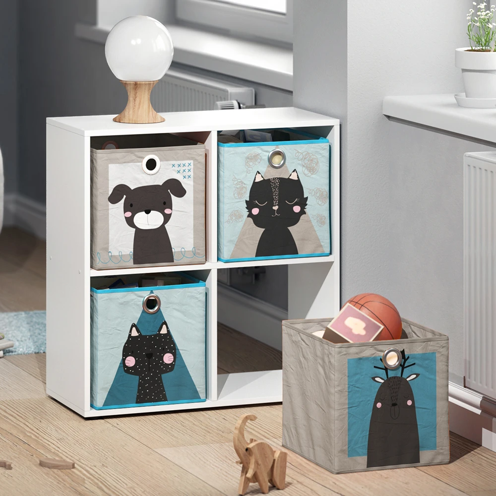 Faltbox 30x30 Grau/Blau 30 X 30 Cm 2er Set Vicco 7 Faltbox 30x30 Grau/Blau 30 X 30 Cm 2er Set Vicco – Bild 5