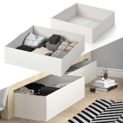 Faltbox Schublade Weiß 99.2 X 93.2 Cm 2er Set Vitalispa -Vicco m2052 02 adult ol