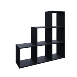 Treppenregal Schwarz 105 X 107.5 Cm Vicco