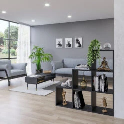 Treppenregal Schwarz 105 X 107.5 Cm Vicco -Vicco m2056 04 ol