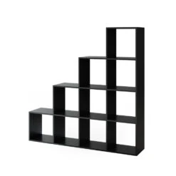 Treppenregal Schwarz 142,5 X 143 Cm Vicco