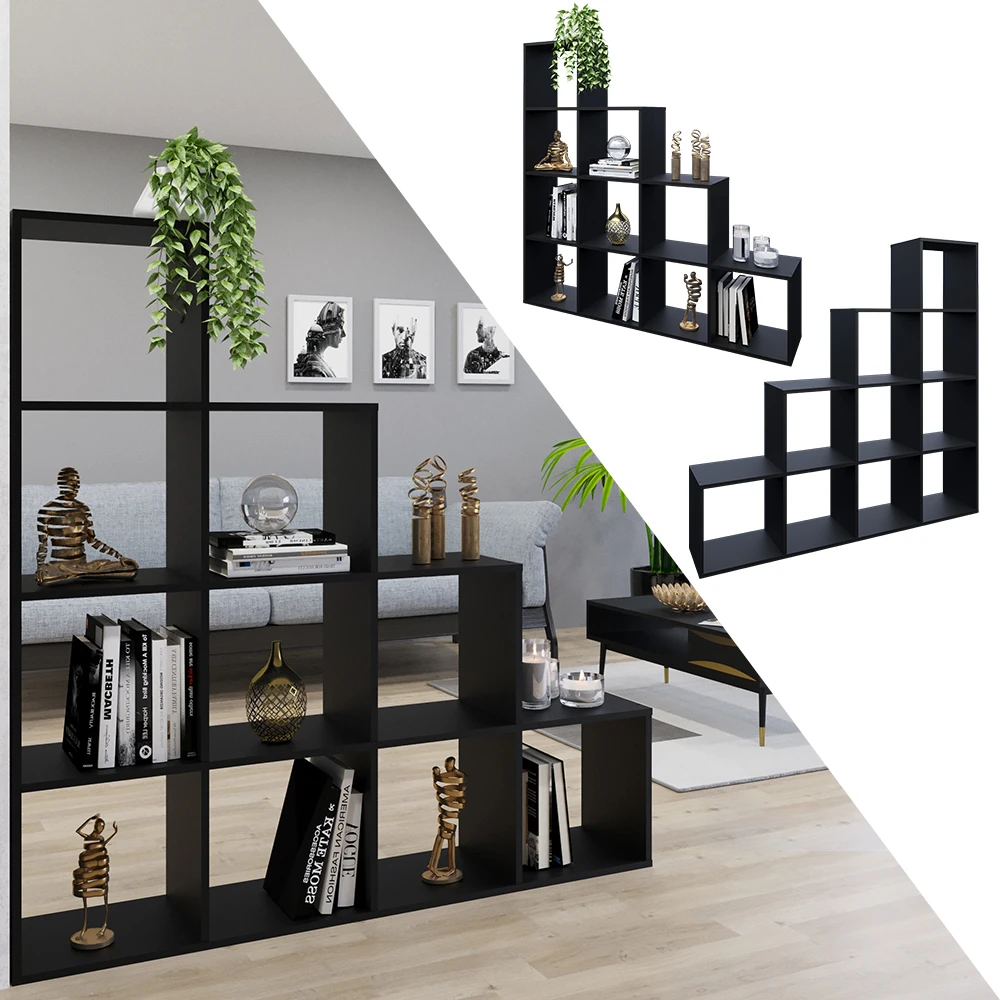 Treppenregal Schwarz 142,5 X 143 Cm Vicco 4 Treppenregal Schwarz 142,5 X 143 Cm Vicco – Bild 2